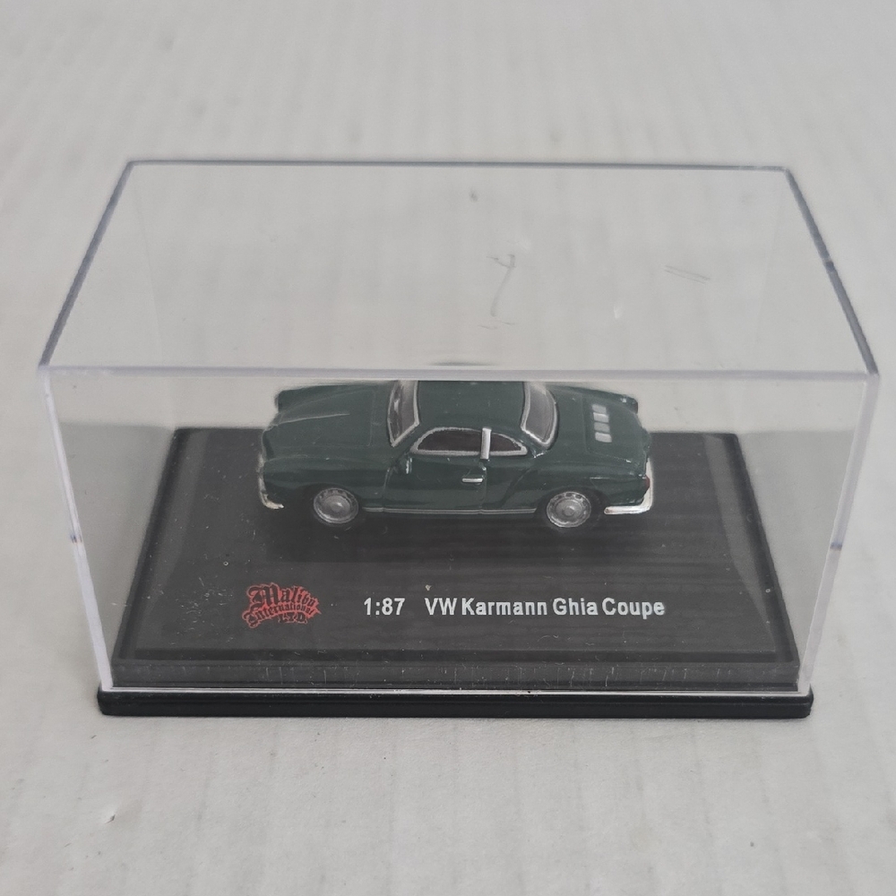 VW Karmann Ghia Coupe Model Car In Display Case